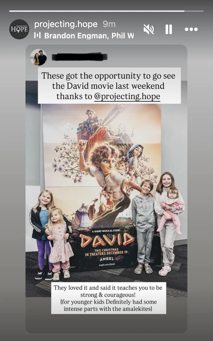 David standee at theater lobby