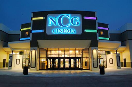 A partner cinema at night