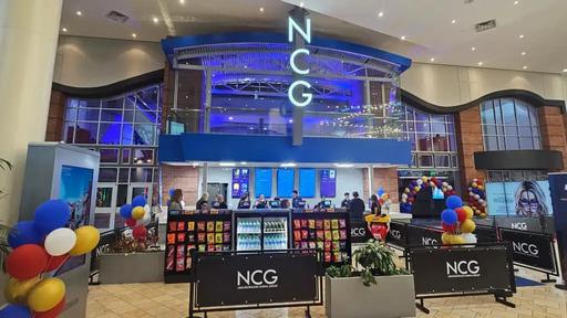 The cinema lobby on event night